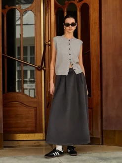 COMMENSE Wool-Blend Pockets Pleated Skirt* Skirts|Bottoms