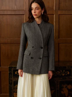 COMMENSE Wool-Blend Polka Dot Slim Blazer* Blazers|Outerwear