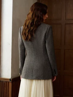 COMMENSE Wool-Blend Polka Dot Slim Blazer* Blazers|Outerwear
