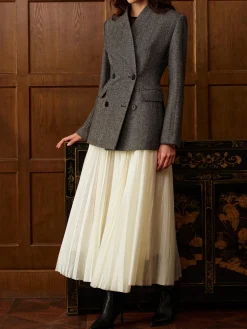 COMMENSE Wool-Blend Polka Dot Slim Blazer* Blazers|Outerwear