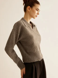 COMMENSE Wool-Blend Polo Sweater* Sweater Tops|Sweaters & Cardigans