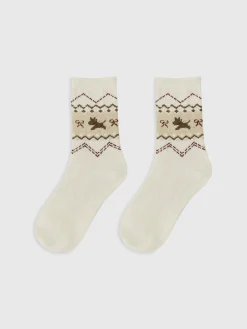 COMMENSE Wool-Blend Puppy-Pattern Socks* Socks & Tights|Accessories