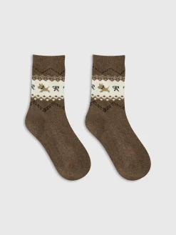COMMENSE Wool-Blend Puppy-Pattern Socks* Socks & Tights|Accessories