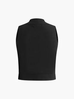 COMMENSE Wool-Blend Rhinestone-Button Sweater Vest* Sweater Vests|Sweaters & Cardigans
