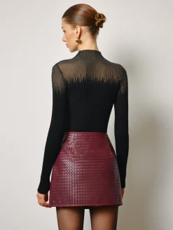 COMMENSE Wool-Blend Sheer-Detail Slim Knit Top* Knitwear|Tops