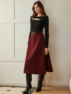 COMMENSE Wool-Blend Skinny Knit Top* Sweater Tops|Sweaters & Cardigans
