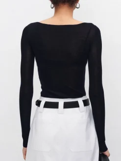 COMMENSE Wool-Blend Skinny Sheer Sweater* Sweater Tops|Sweaters & Cardigans