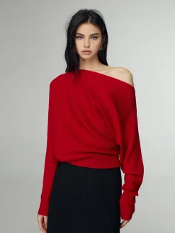 COMMENSE Wool-Blend Straight Neck Knit Top* Sweater Tops|Sweaters & Cardigans