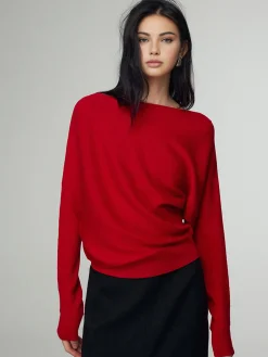 COMMENSE Wool-Blend Straight Neck Knit Top* Sweater Tops|Sweaters & Cardigans