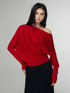 COMMENSE Wool-Blend Straight Neck Knit Top* Sweater Tops|Sweaters & Cardigans