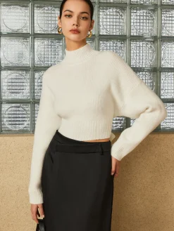 COMMENSE Wool-Blend Tie Open Back Sweater* Sweater Tops|Sweaters & Cardigans