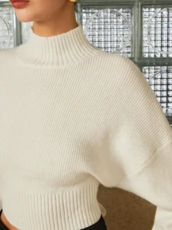 COMMENSE Wool-Blend Tie Open Back Sweater* Sweater Tops|Sweaters & Cardigans