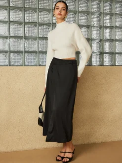 COMMENSE Wool-Blend Tie Open Back Sweater* Sweater Tops|Sweaters & Cardigans