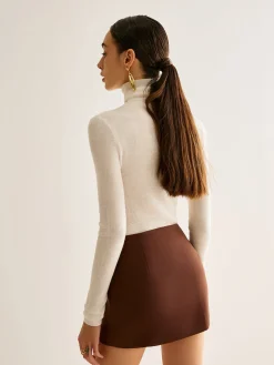 COMMENSE Wool-Blend Turtleneck Piping Sweater* Sweater Tops|Sweaters & Cardigans