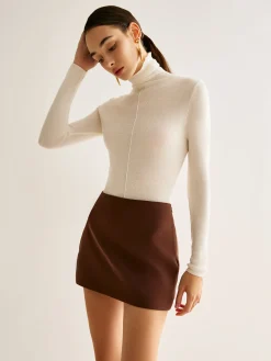 COMMENSE Wool-Blend Turtleneck Piping Sweater* Sweater Tops|Sweaters & Cardigans