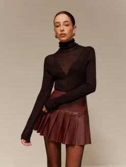 COMMENSE Wool-Blend Turtleneck Semi-Sheer Skinny Sweater* Sweater Tops|Sweaters & Cardigans