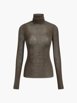 COMMENSE Wool-Blend Turtleneck Sheer Sweater* Sweater Tops|Sweaters & Cardigans