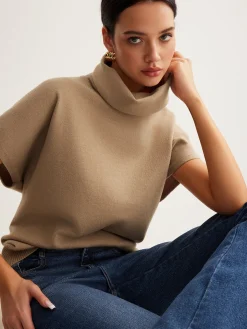 COMMENSE Wool-Blend Turtleneck Sweater Vest* Sweater Vests|Sweaters & Cardigans