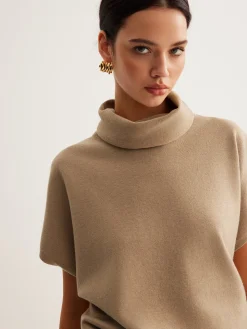 COMMENSE Wool-Blend Turtleneck Sweater Vest* Sweater Vests|Sweaters & Cardigans