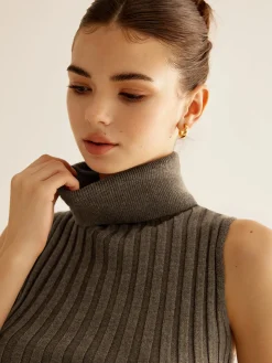 COMMENSE Wool-Blend Turtleneck Sweater Vest* Sweater Vests|Sweaters & Cardigans