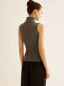 COMMENSE Wool-Blend Turtleneck Sweater Vest* Sweater Vests|Sweaters & Cardigans