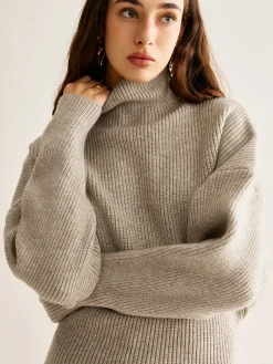 COMMENSE Wool-Blend Turtleneck Sweater Without Belt* Sweater Tops|Sweaters & Cardigans