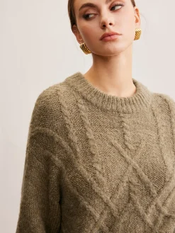 COMMENSE Wool-Blend Twist Shift Sweater* Sweater Tops|Sweaters & Cardigans