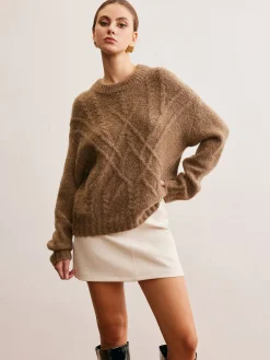 COMMENSE Wool-Blend Twist Shift Sweater* Sweater Tops|Sweaters & Cardigans