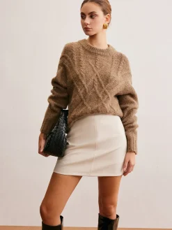COMMENSE Wool-Blend Twist Shift Sweater* Sweater Tops|Sweaters & Cardigans