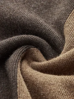 COMMENSE Wool-Blend Two Tone Skinny Knit Top* Sweater Tops|Sweaters & Cardigans