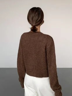 COMMENSE Wool-Blend V-Neck Short Cardigan* Cardigans|Sweaters & Cardigans
