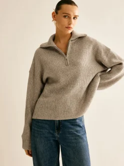 COMMENSE Wool-Blend Zipper Sweater Co-ords* Sweater Tops|Sweaters & Cardigans