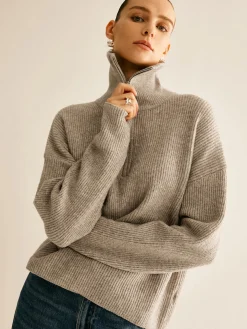 COMMENSE Wool-Blend Zipper Sweater Co-ords* Sweater Tops|Sweaters & Cardigans