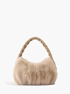 COMMENSE Woven Strap Fuzzy Hand Bag* Bags|Accessories