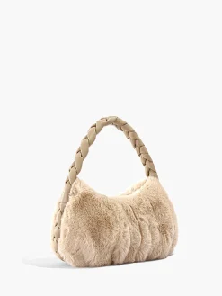 COMMENSE Woven Strap Fuzzy Hand Bag* Bags|Accessories