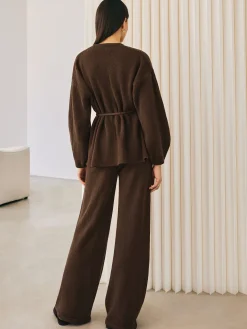 COMMENSE Wrap Belted Sweater Pants Set* Sweater Tops|Sweaters & Cardigans