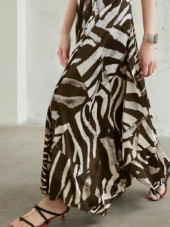 COMMENSE Zebra Printed Maxi Skirt* Skirts|Bottoms