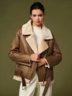 COMMENSE Zipper Belted Soft Fleece Jacket* Outerwear|Jackets