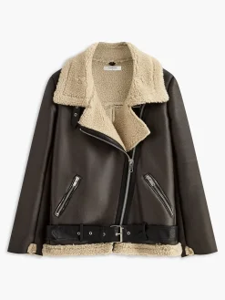 COMMENSE Zipper Belted Soft Fleece Jacket* Outerwear|Jackets