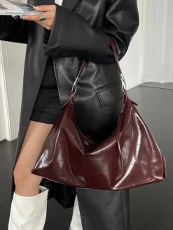 COMMENSE Zipper Soft Hobo Bag* Bags|Accessories