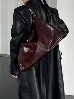 COMMENSE Zipper Soft Hobo Bag* Bags|Accessories