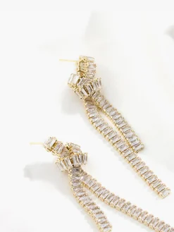 COMMENSE Zircon Creative Knotted Tassel Earrings* Earrings|Accessories